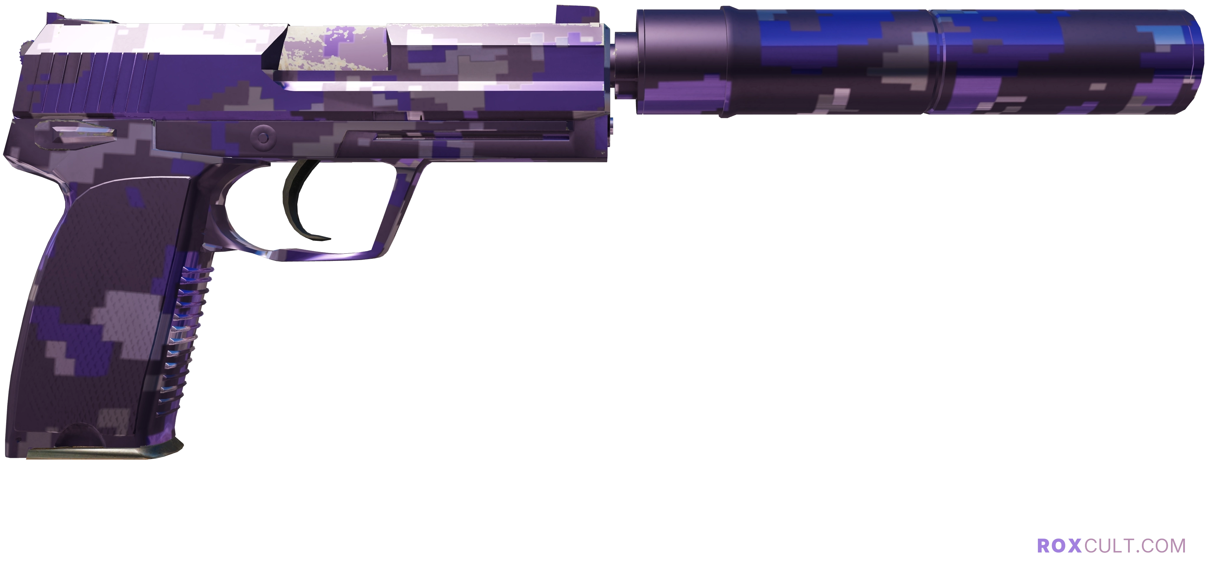 USP-S | Purple DDPAT (Factory New) — rox (Holo) Antwerp 2022 craft, backside view