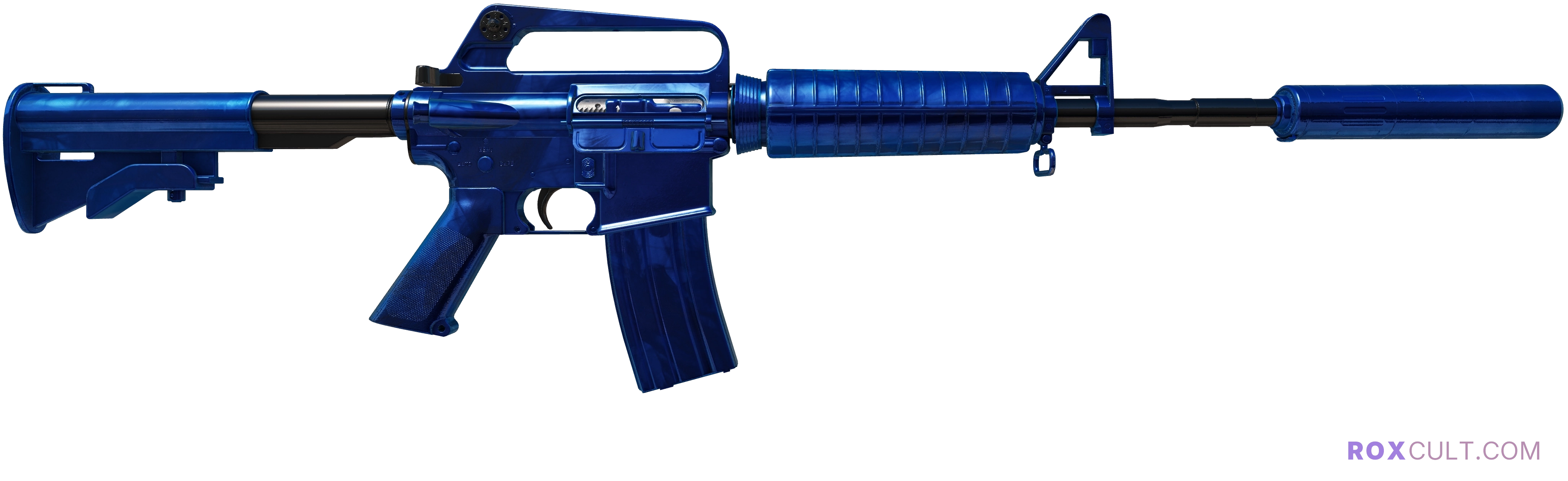 M4A1-S | Blue Phosphor (Factory New) — rox (Holo) Antwerp 2022 craft, backside view