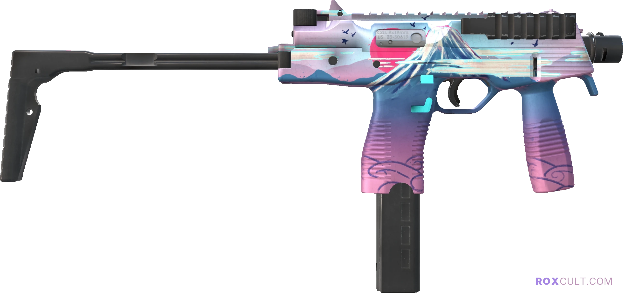 MP9 | Mount Fuji (Factory New) — rox (Holo) Antwerp 2022 craft, backside view