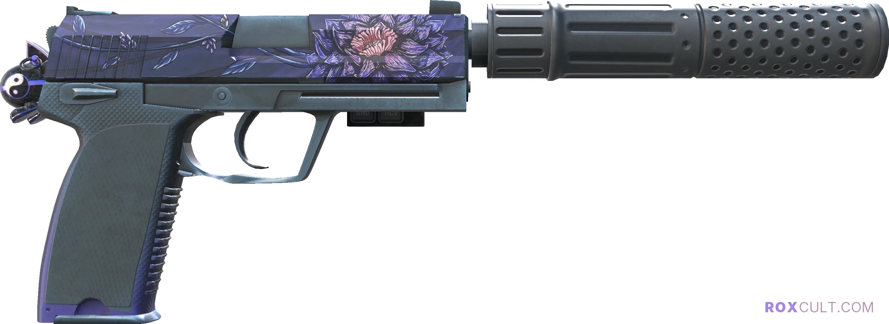 StatTrak™ USP-S | Black Lotus (Factory New) — rox (Holo) Antwerp 2022 craft, backside view