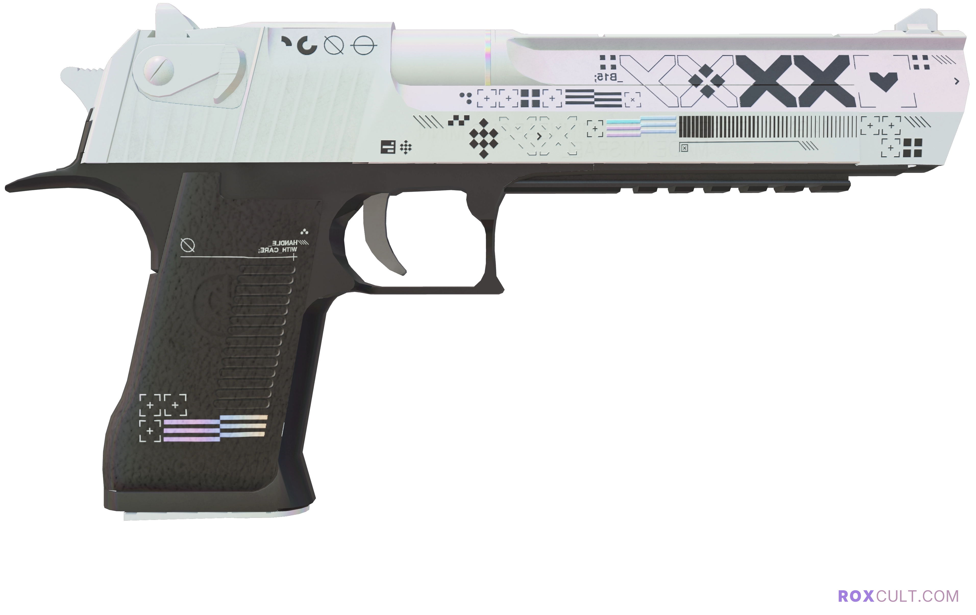 Desert Eagle | Printstream (Factory New) — rox (Holo) Antwerp 2022 craft, backside view