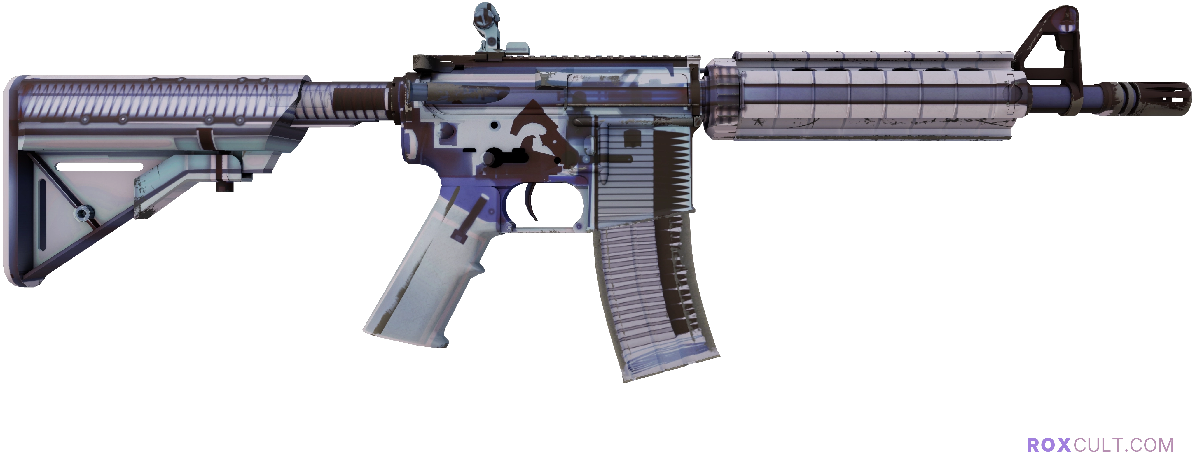 StatTrak™ M4A4 | X-Ray (Factory New) — rox (Holo) Antwerp 2022 craft, backside view