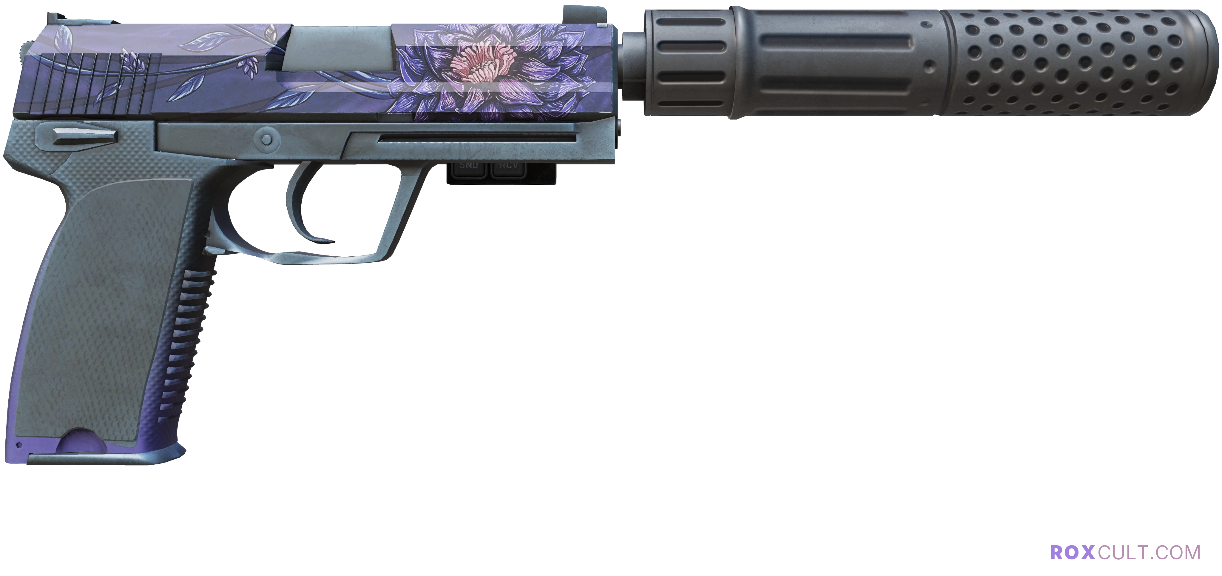 StatTrak™ USP-S | Black Lotus (Factory New) — rox (Holo) Antwerp 2022 craft, backside view