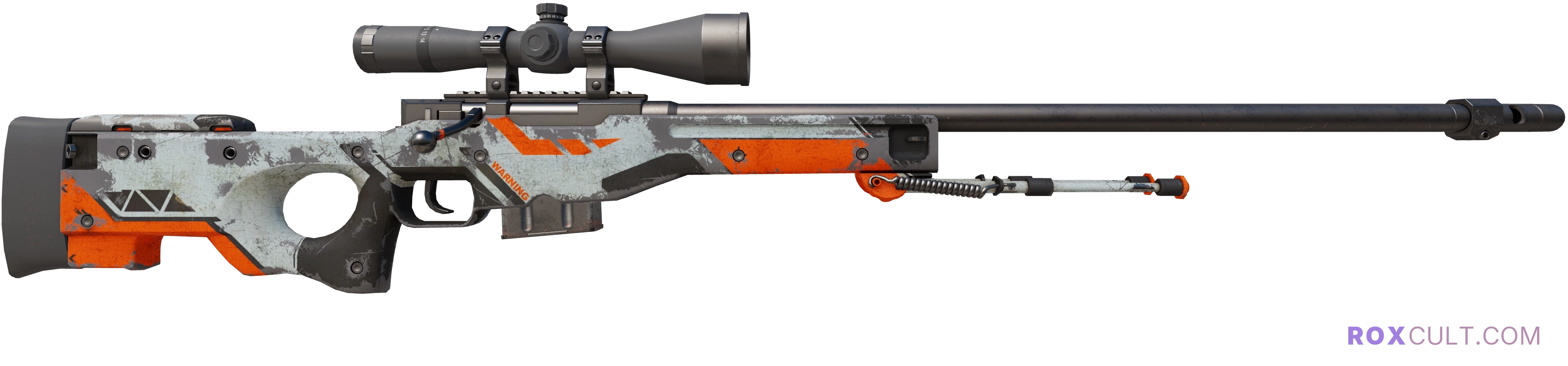 AWP | Asiimov (Battle-Scarred) — rox (Holo) Antwerp 2022 craft, backside view
