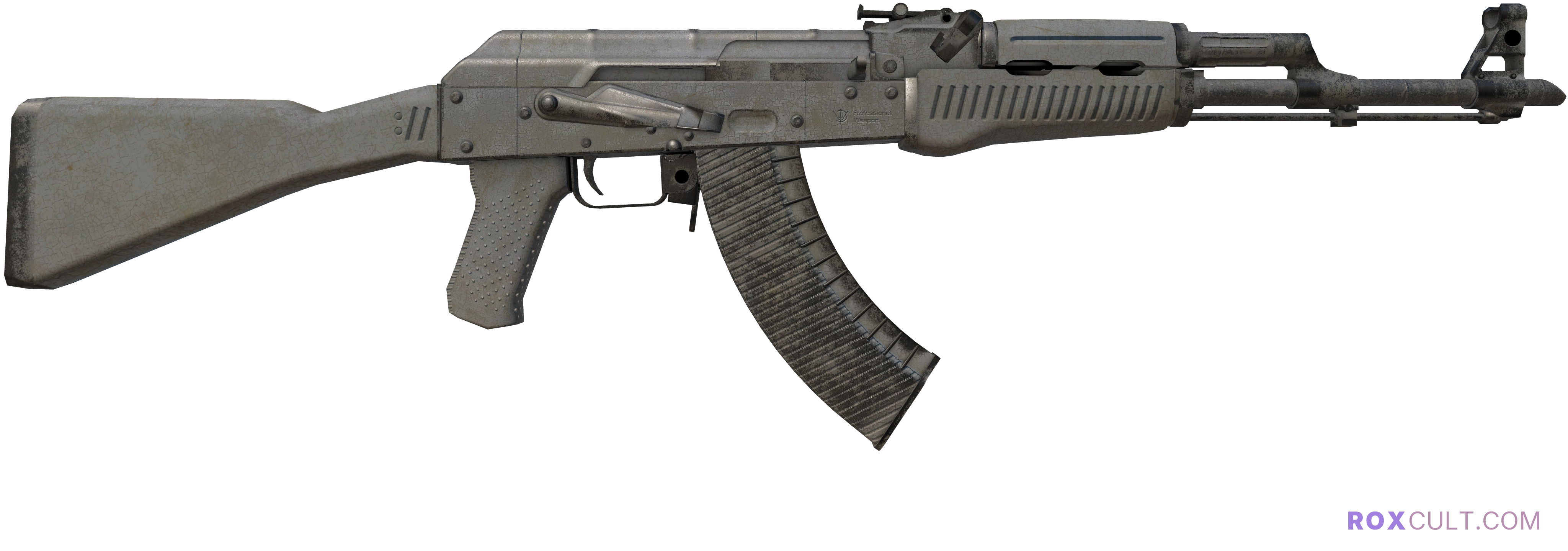 AK-47 | Slate (Battle-Scarred) — rox (Holo) Antwerp 2022 craft, backside view