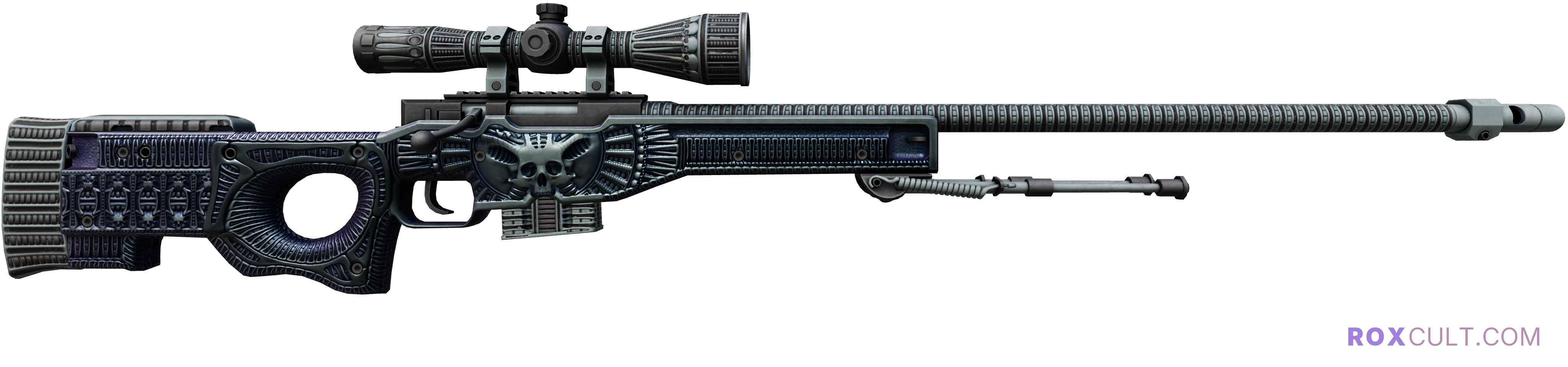 StatTrak™ AWP | Exoskeleton (Minimal Wear) — rox (Holo) Antwerp 2022 craft, backside view