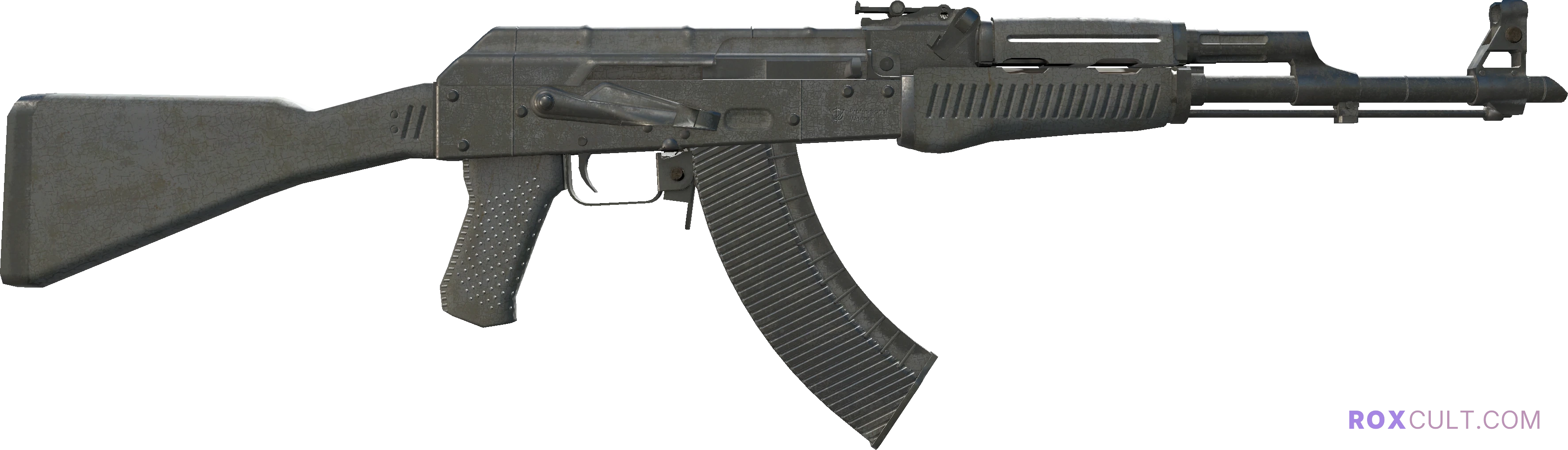 AK-47 | Slate (Battle-Scarred) — rox (Holo) Antwerp 2022 craft, backside view
