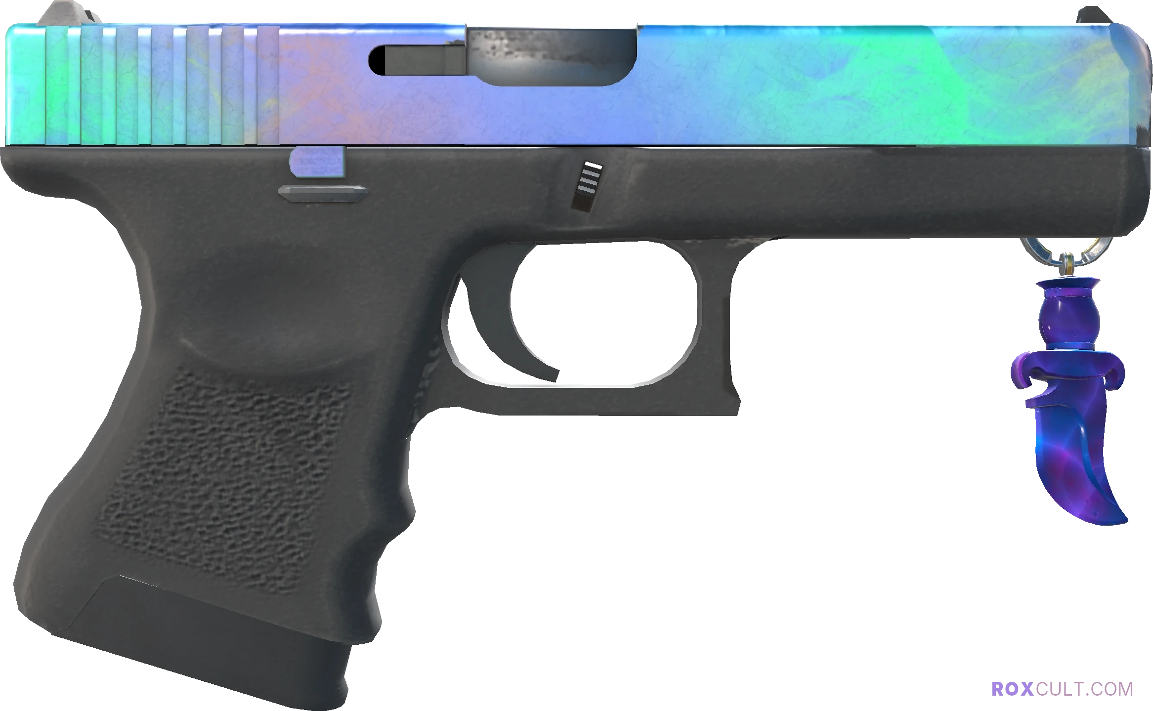 Glock-18 | Gamma Doppler (Factory New) — rox (Holo) Antwerp 2022 craft, backside view