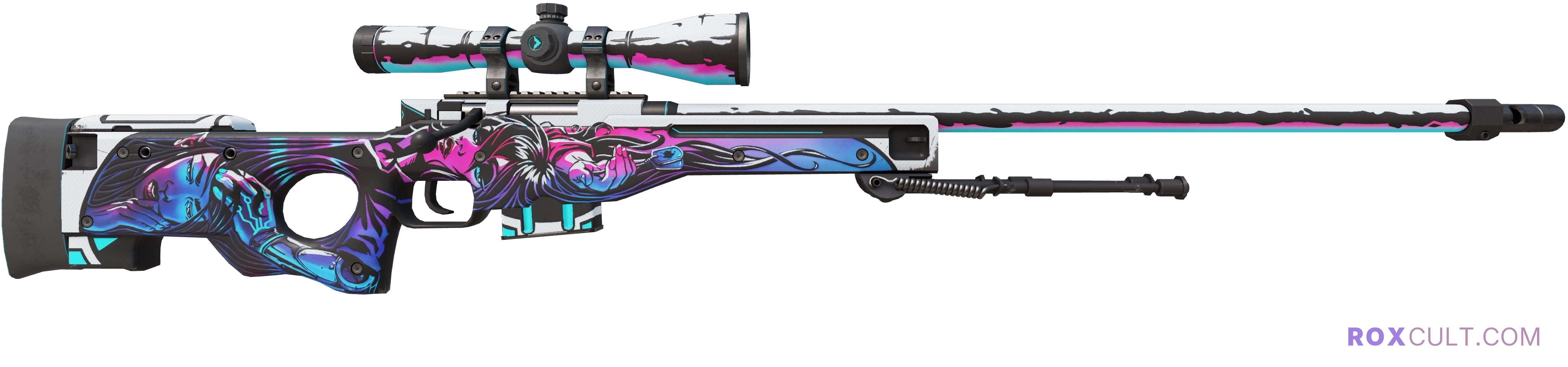 AWP | Neo-Noir (Minimal Wear) — rox (Holo) Antwerp 2022 craft, backside view