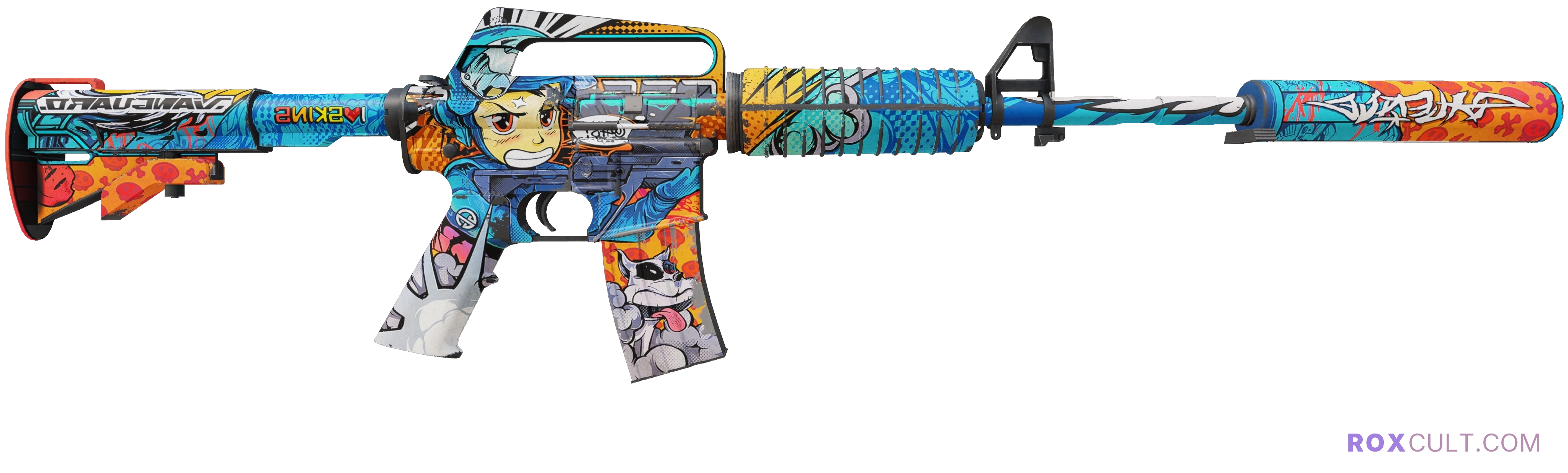 M4A1-S | Player Two (Field-Tested) — rox (Holo) Antwerp 2022 craft, backside view