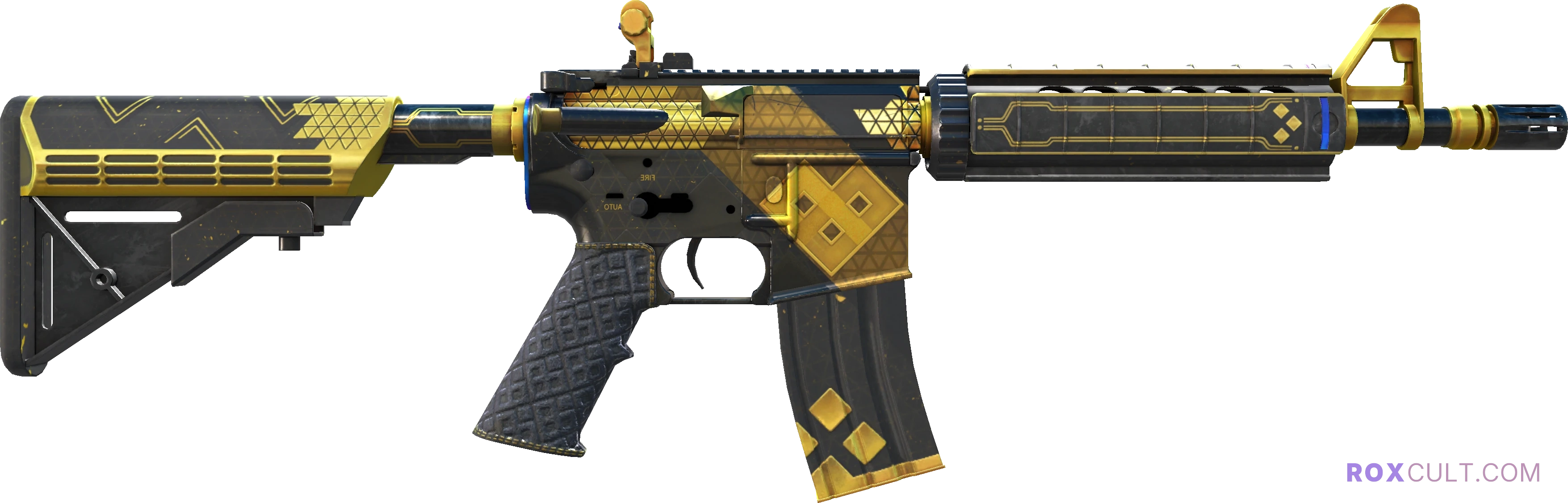 M4A4 | The Coalition (Minimal Wear) — rox (Holo) Antwerp 2022 craft, backside view