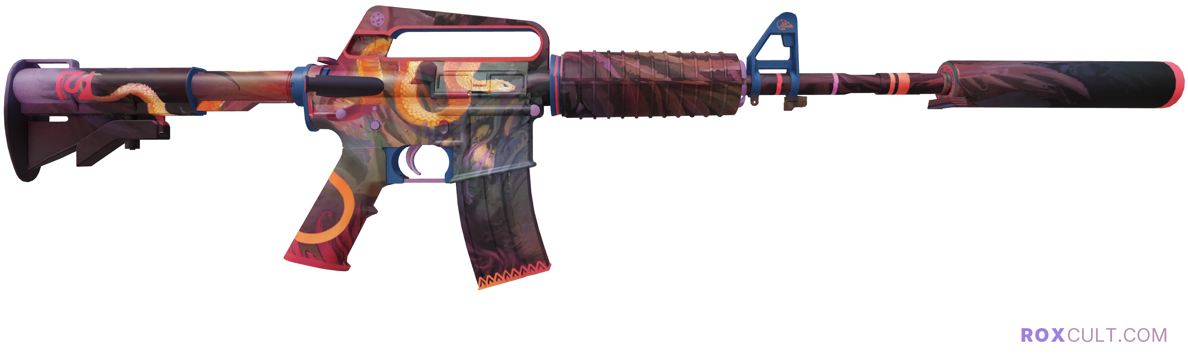 M4A1-S | Welcome to the Jungle (Factory New) — rox (Holo) Antwerp 2022 craft, backside view
