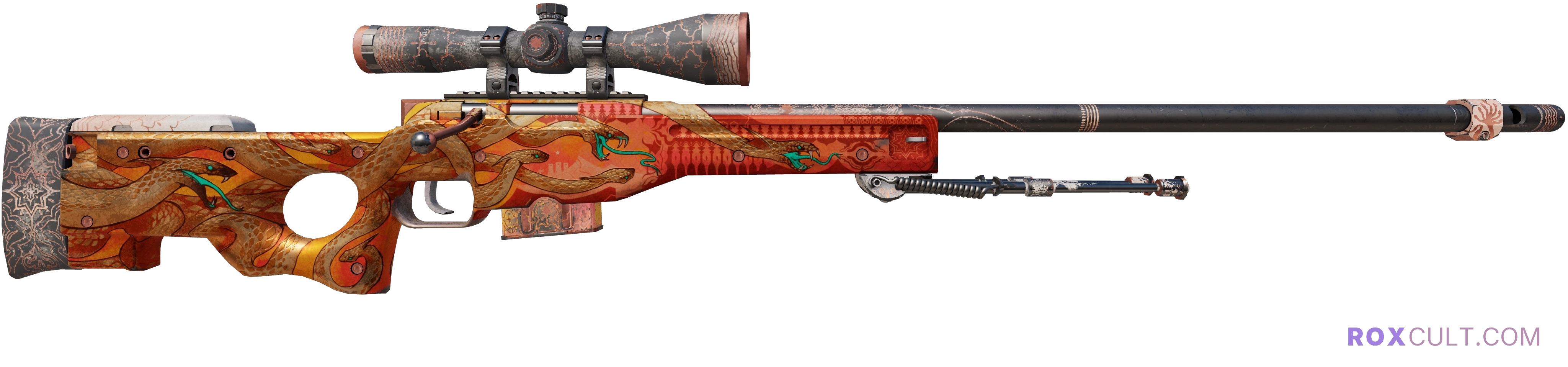 AWP | Desert Hydra (Battle-Scarred) — rox (Holo) Antwerp 2022 craft, backside view