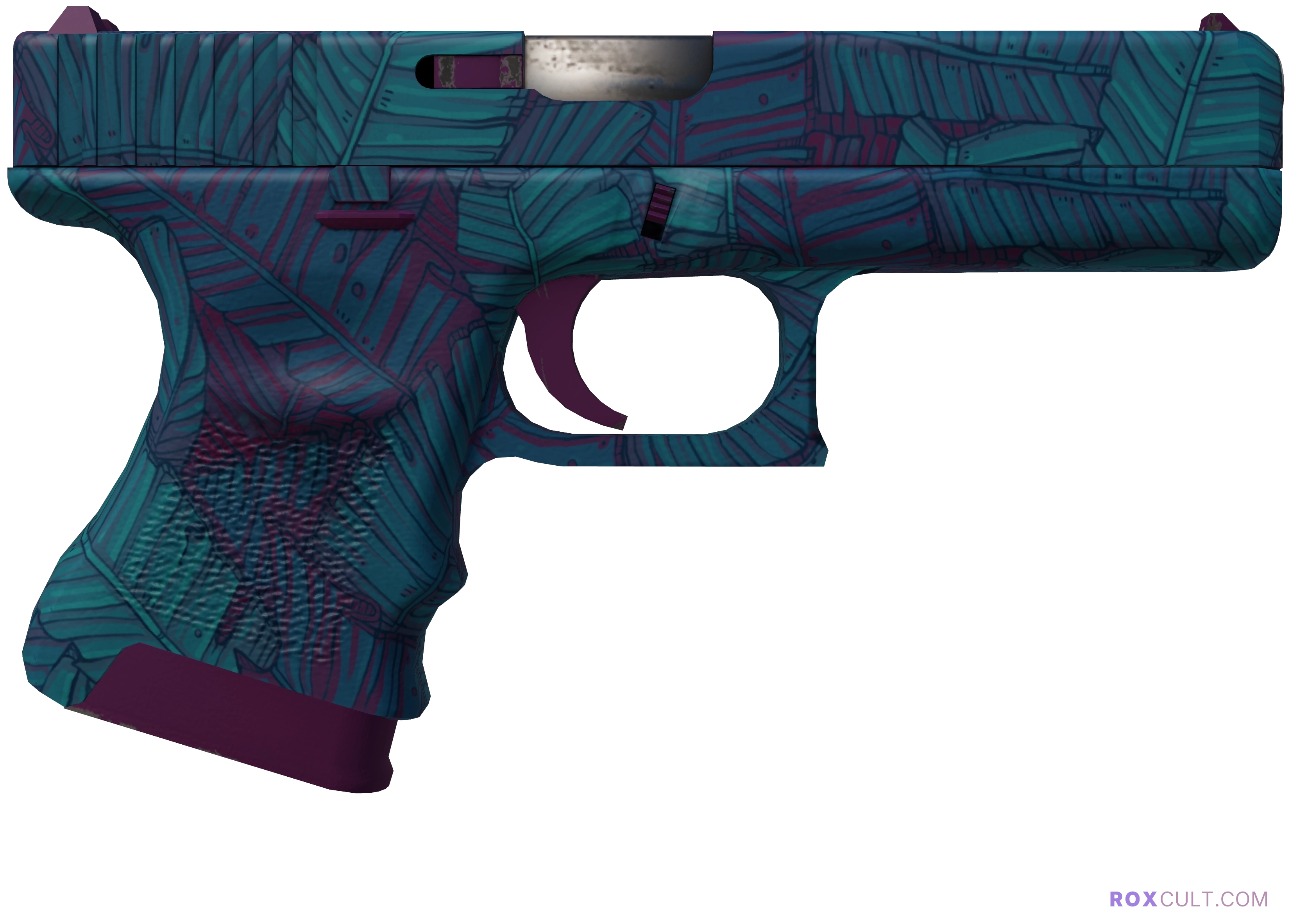 Glock-18 | Synth Leaf (Factory New) — rox (Holo) Antwerp 2022 craft, backside view