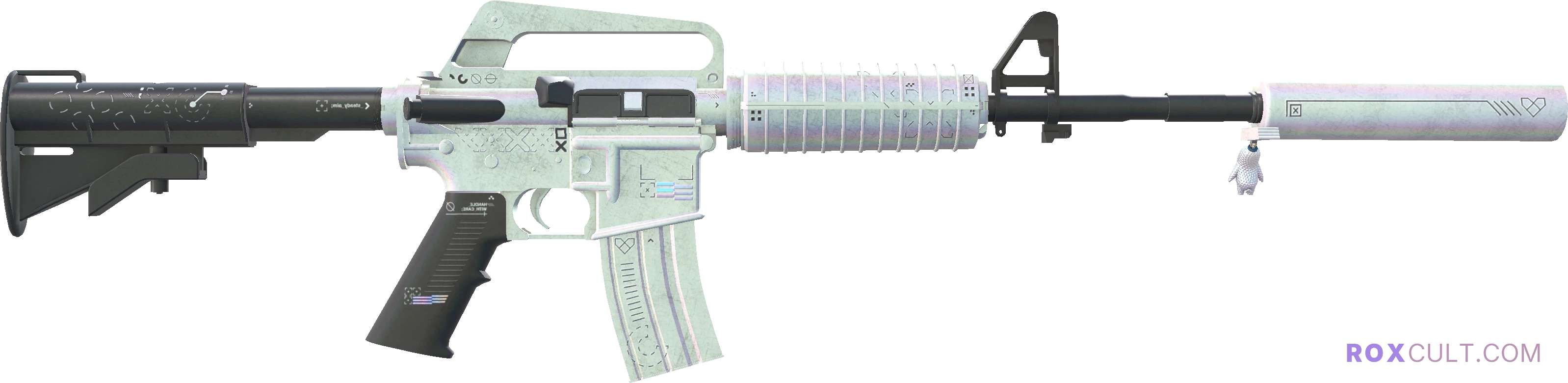 StatTrak™ M4A1-S | Printstream (Field-Tested) — rox (Holo) Antwerp 2022 craft, backside view