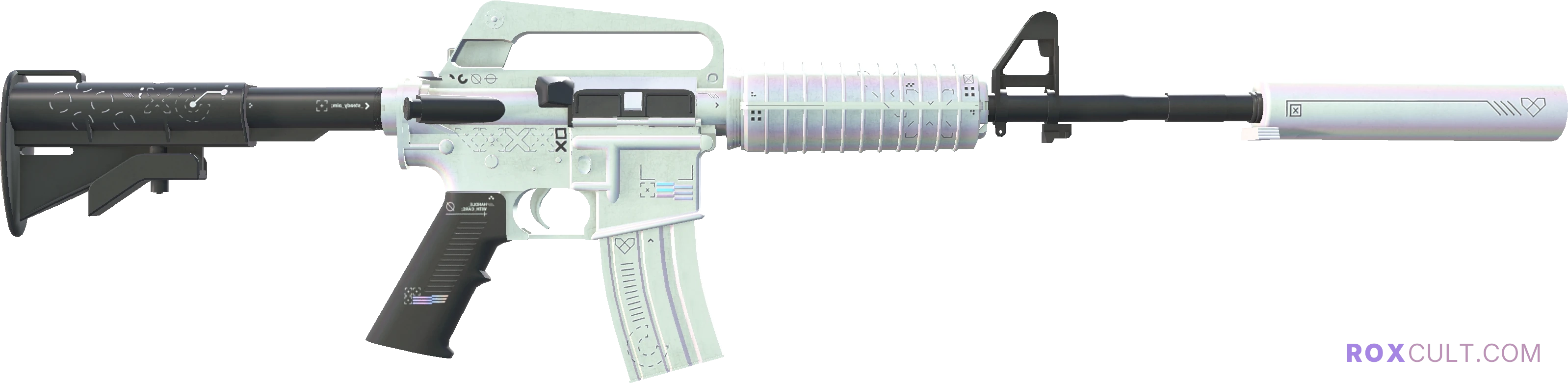 M4A1-S | Printstream (Factory New) — rox (Holo) Antwerp 2022 craft, backside view