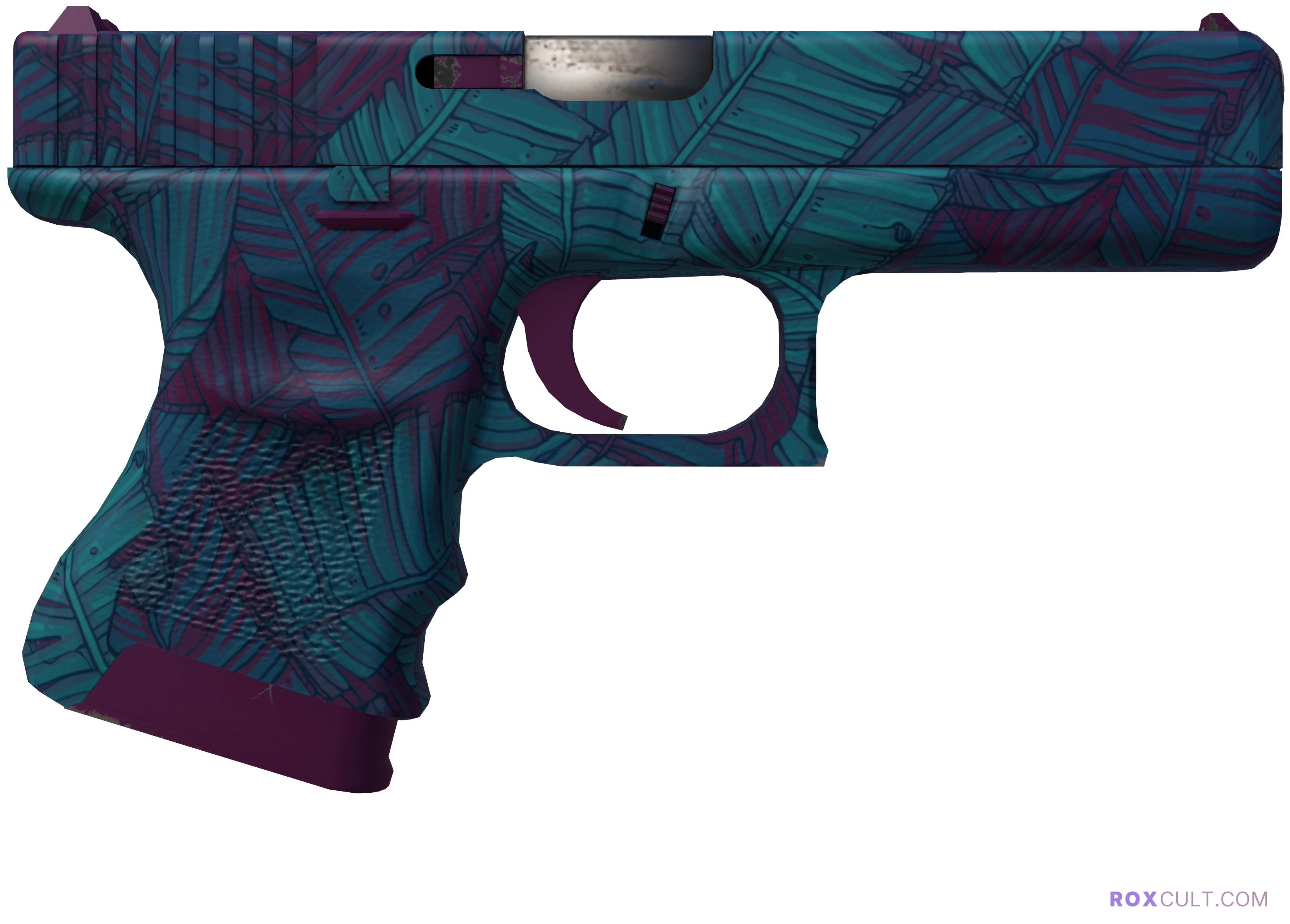 Glock-18 | Synth Leaf (Factory New) — rox (Holo) Antwerp 2022 craft, backside view