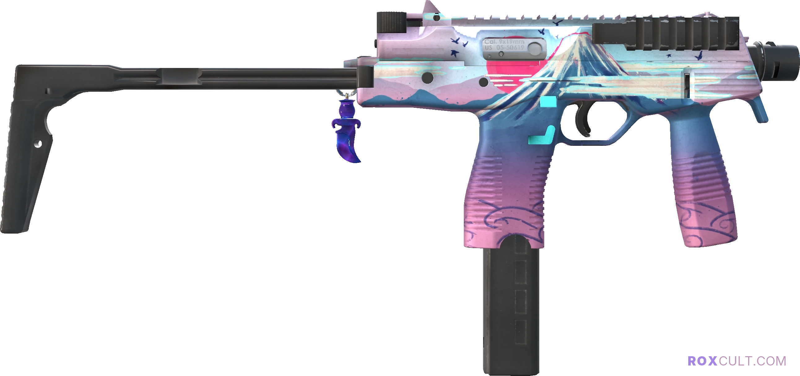 StatTrak™ MP9 | Mount Fuji (Factory New) — rox (Holo) Antwerp 2022 craft, backside view