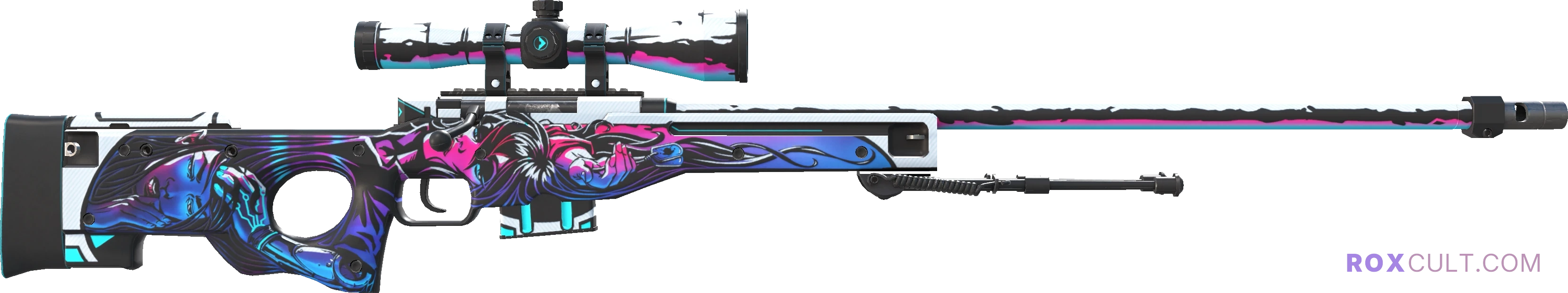 StatTrak™ AWP | Neo-Noir (Factory New) — rox (Holo) Antwerp 2022 craft, backside view