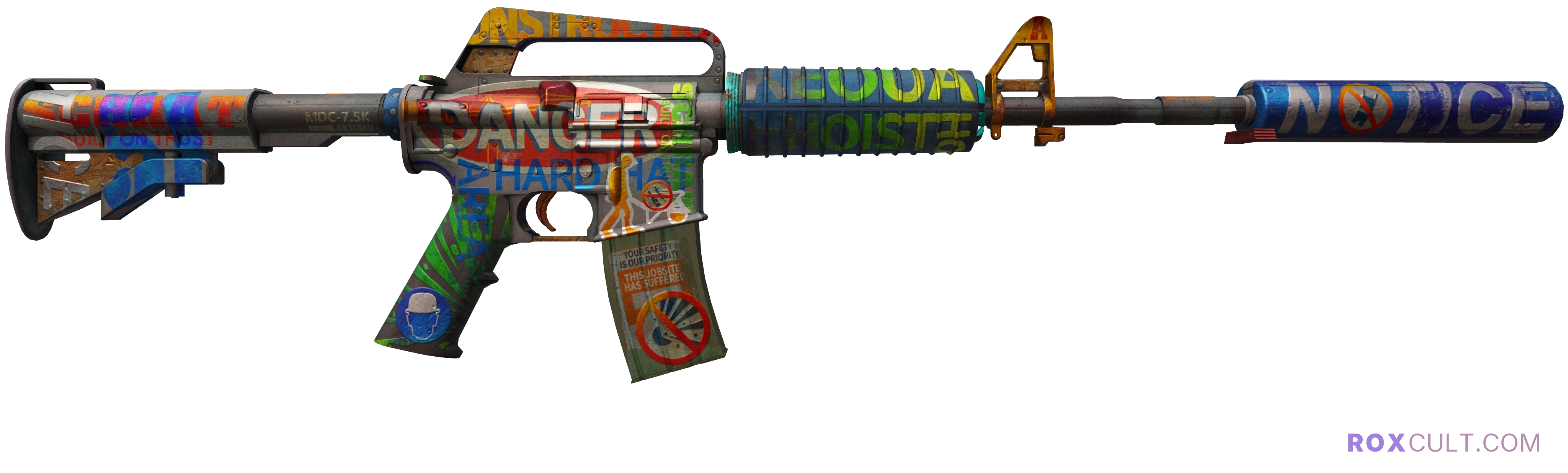 M4A1-S | Imminent Danger (Well-Worn) — rox (Holo) Antwerp 2022 craft, backside view