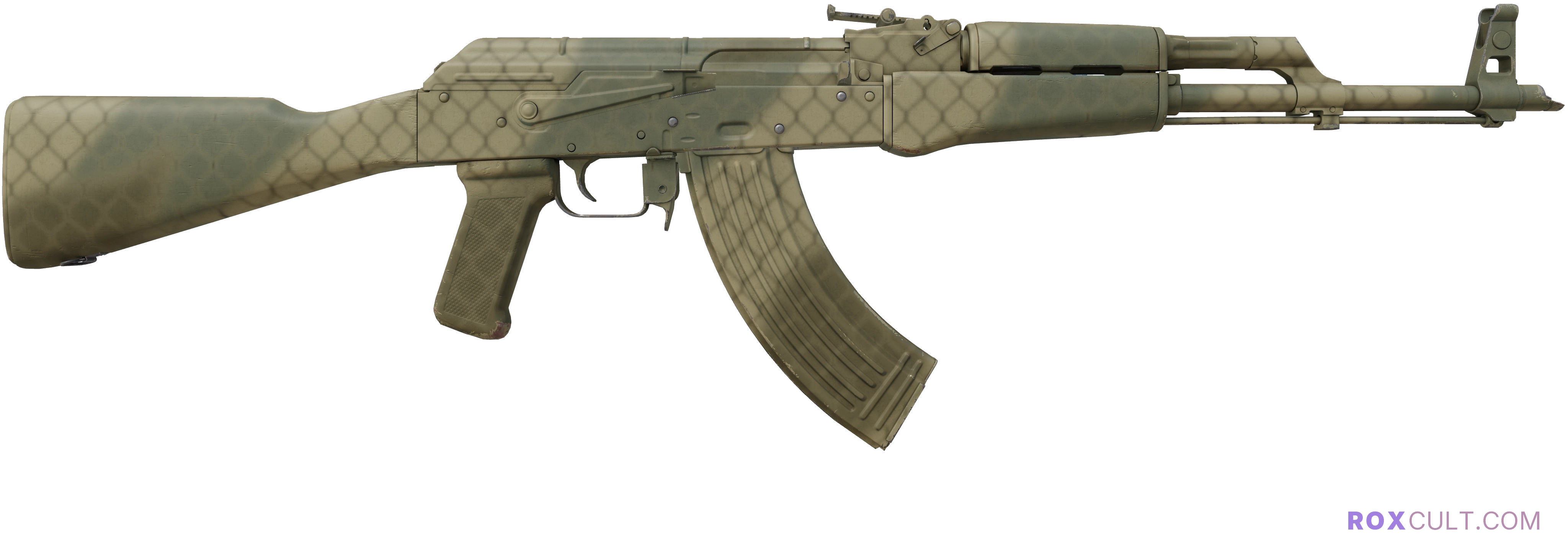 AK-47 | Safari Mesh (Factory New) — rox (Holo) Antwerp 2022 craft, backside view