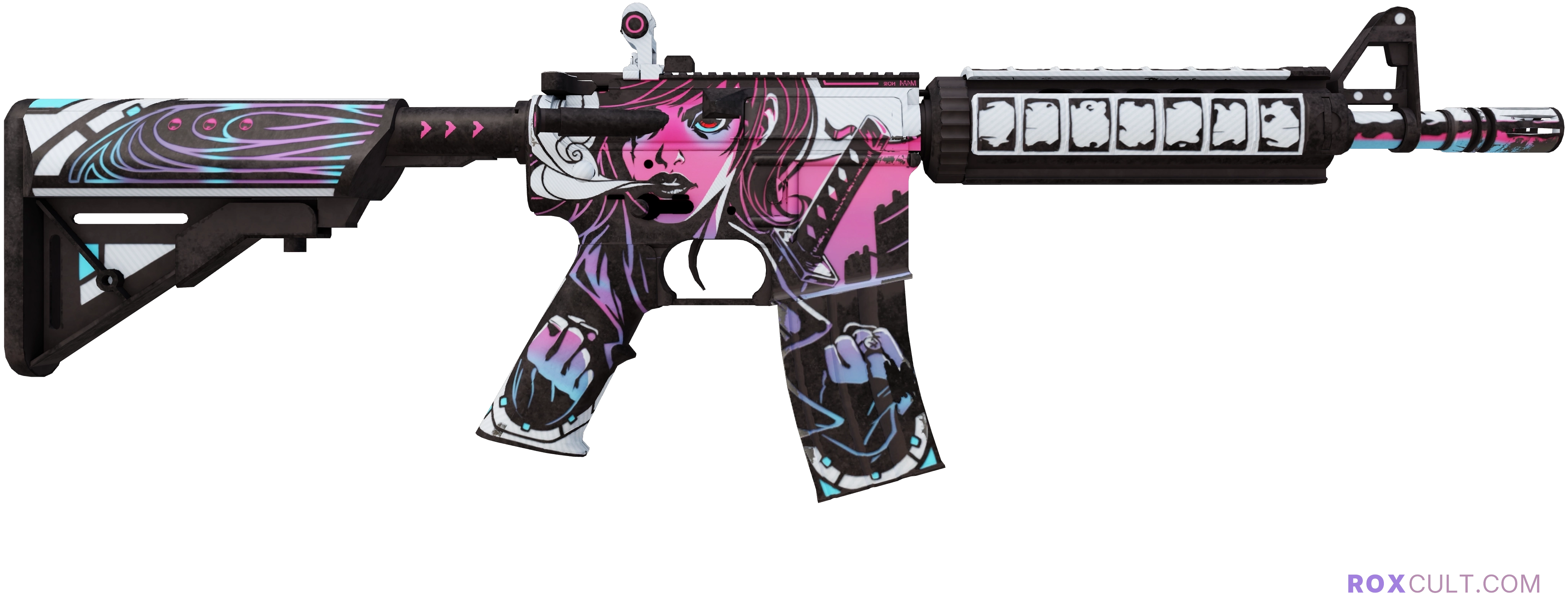 M4A4 | Neo-Noir (Factory New) — rox (Holo) Antwerp 2022 craft, backside view