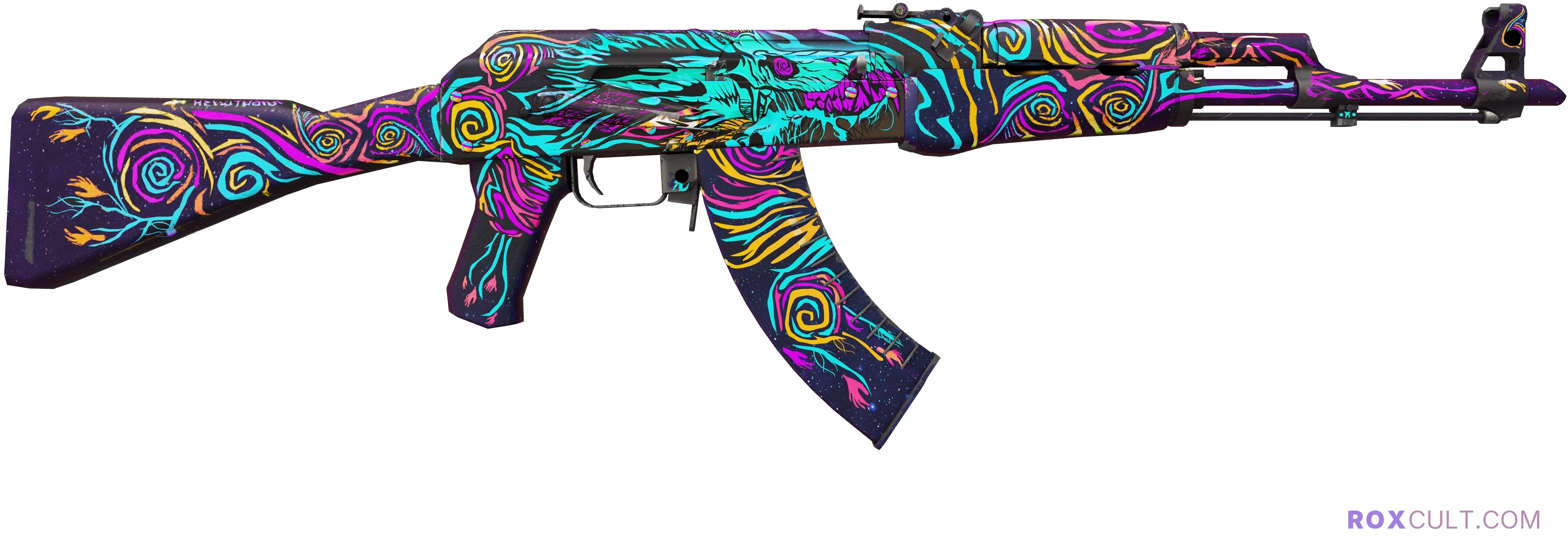 AK-47 | Nightwish (Minimal Wear) — rox (Holo) Antwerp 2022 craft, backside view