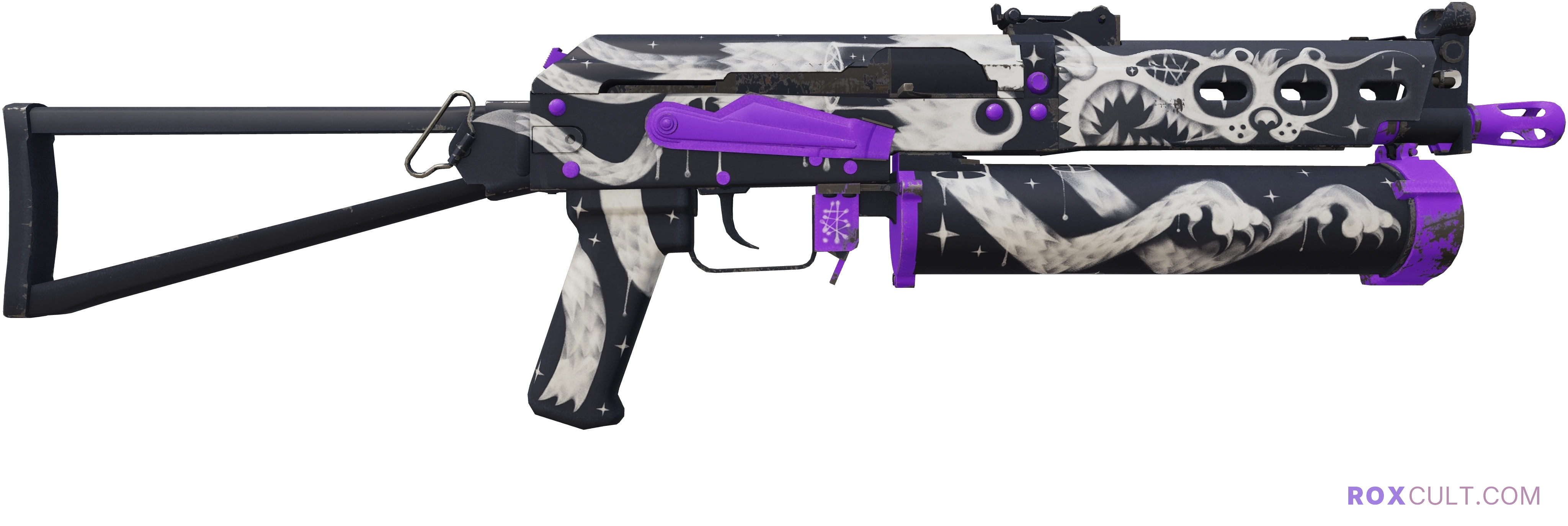 PP-Bizon | Space Cat (Factory New) — rox (Holo) Antwerp 2022 craft, backside view