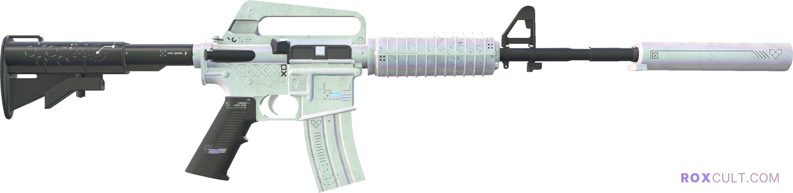 StatTrak™ M4A1-S | Printstream (Field-Tested) — rox (Holo) Antwerp 2022 craft, backside view