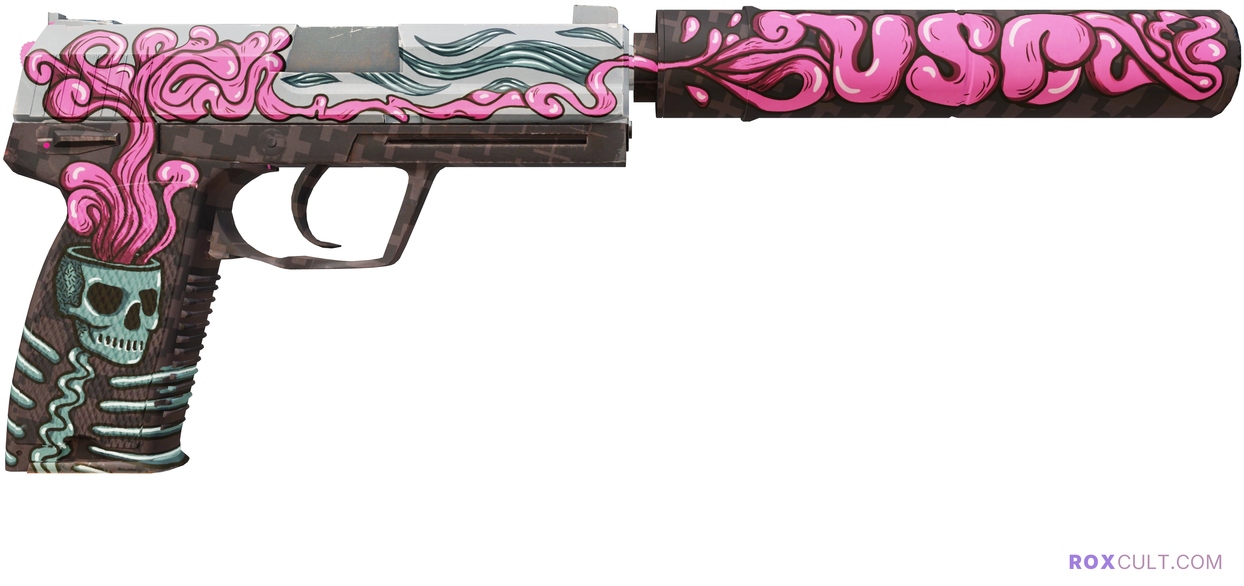 USP-S | Cortex (Factory New) — rox (Holo) Antwerp 2022 craft, backside view