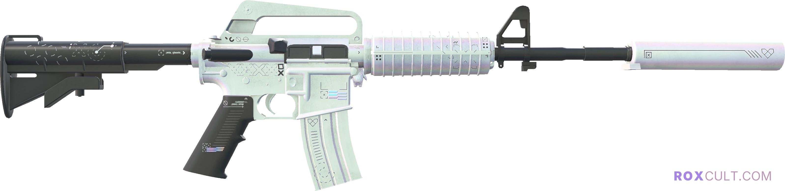 M4A1-S | Printstream (Factory New) — rox (Holo) Antwerp 2022 craft, backside view