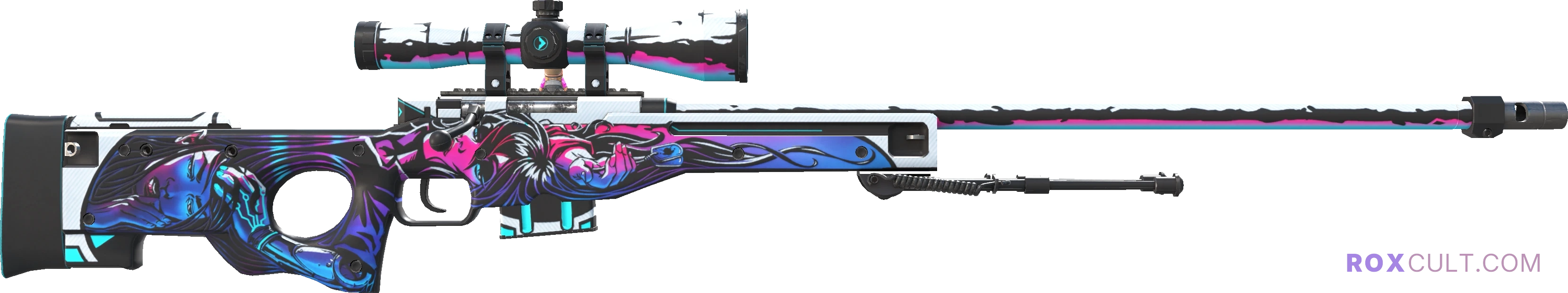 AWP | Neo-Noir (Factory New) — rox (Holo) Antwerp 2022 craft, backside view