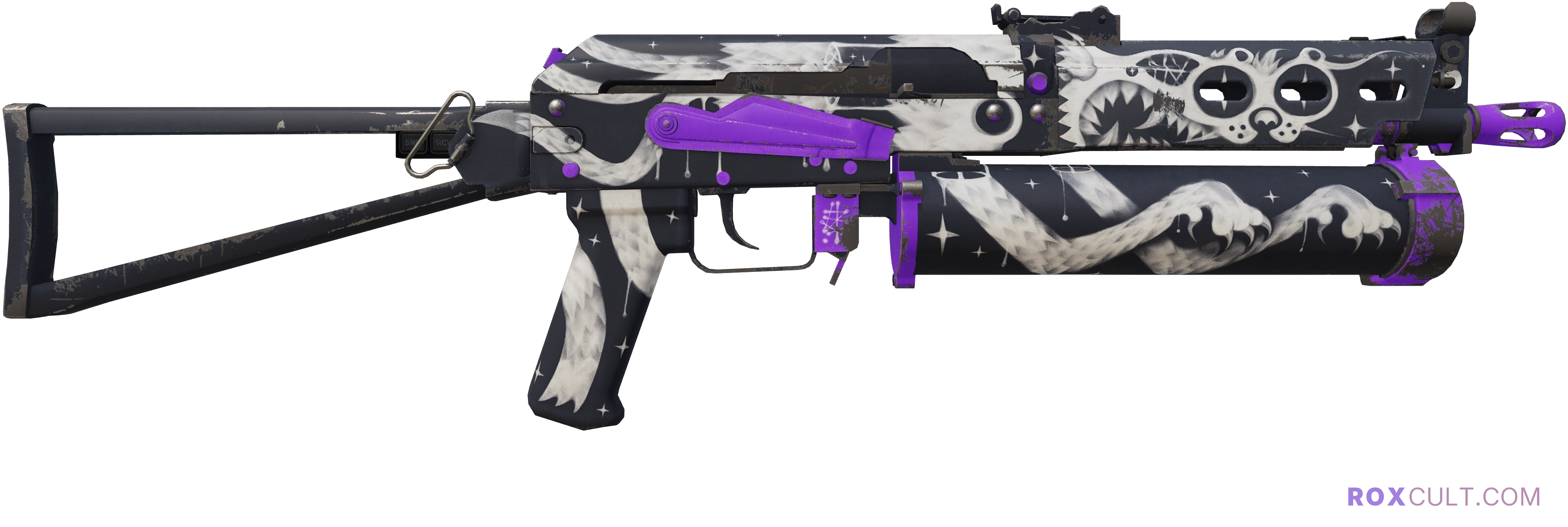 StatTrak™ PP-Bizon | Space Cat (Minimal Wear) — rox (Holo) Antwerp 2022 craft, backside view