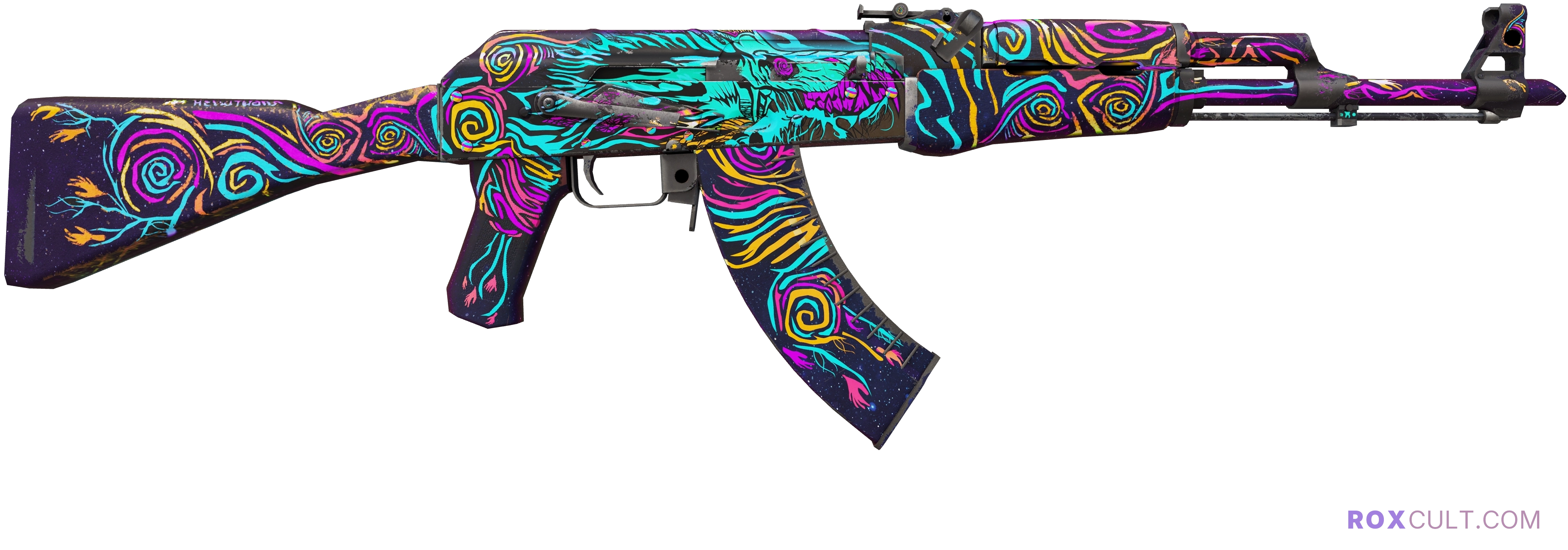 AK-47 | Nightwish (Field-Tested) — rox (Holo) Antwerp 2022 craft, backside view