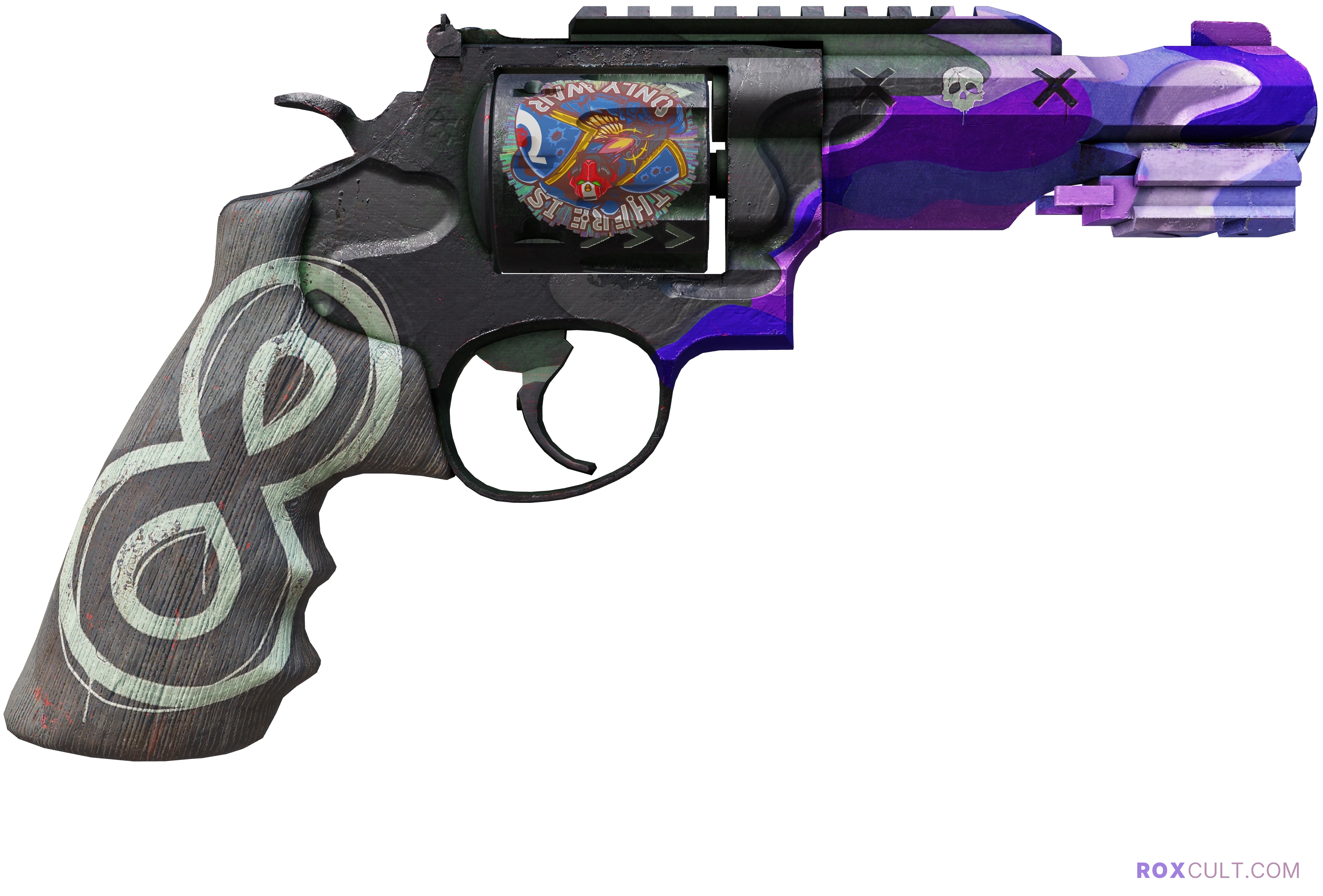 R8 Revolver | Crazy 8 (Field-Tested) — rox (Holo) Antwerp 2022 craft, backside view