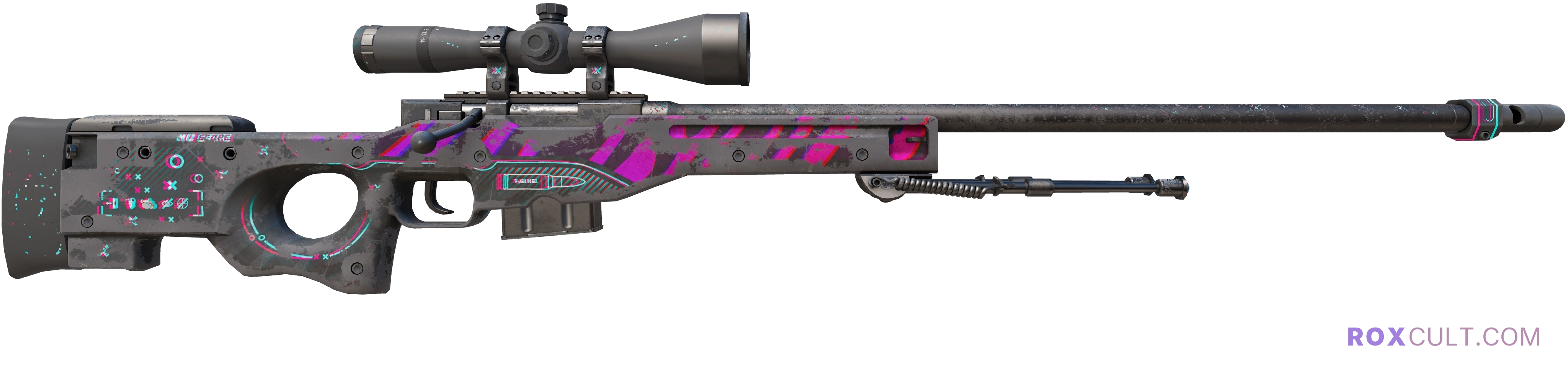 StatTrak™ AWP | Chromatic Aberration (Battle-Scarred) — rox (Holo) Antwerp 2022 craft, backside view