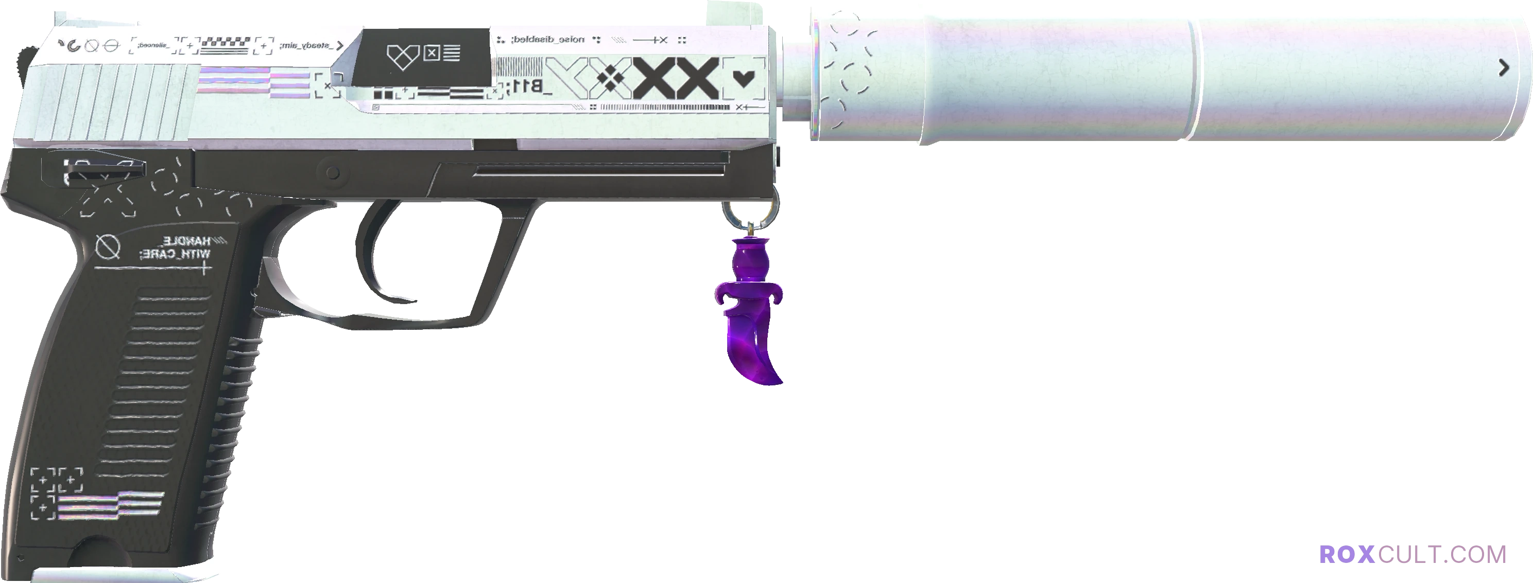 USP-S | Printstream (Field-Tested) — rox (Holo) Antwerp 2022 craft, backside view