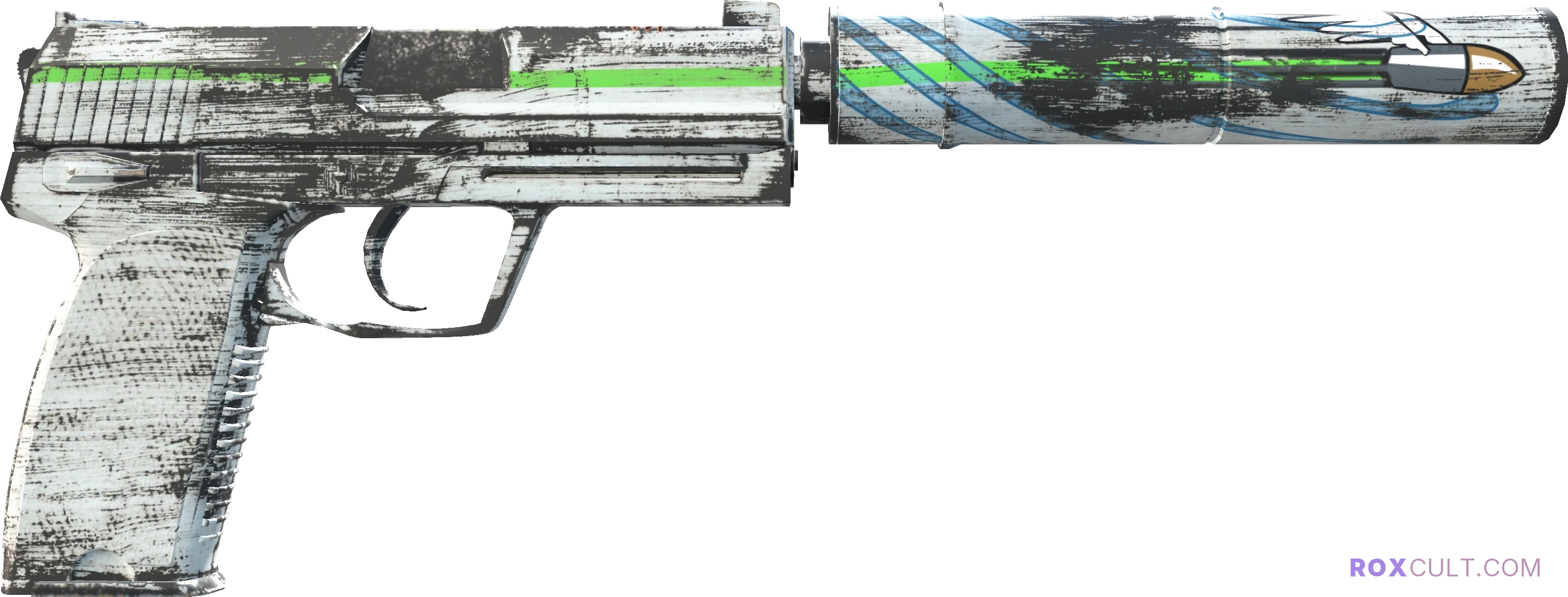 USP-S | Road Rash (Factory New) — rox (Holo) Antwerp 2022 craft, backside view