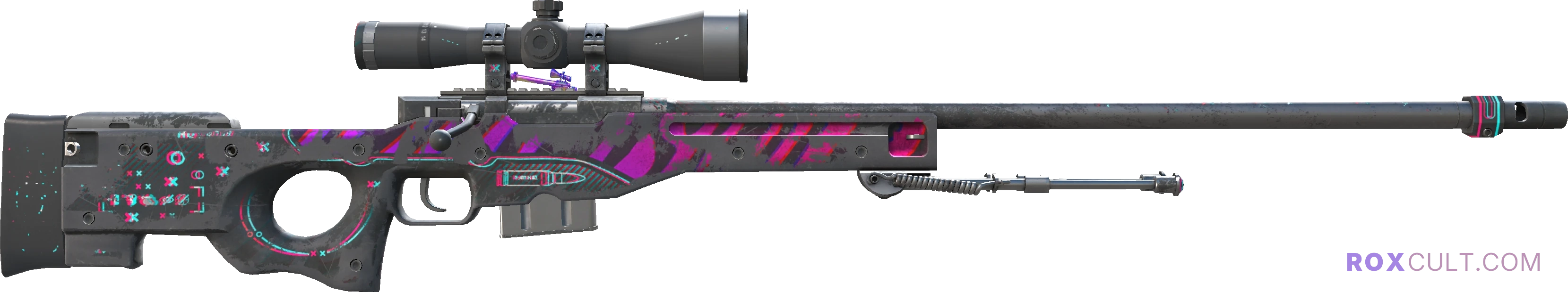 AWP | Chromatic Aberration (Battle-Scarred) — rox (Holo) Antwerp 2022 craft, backside view