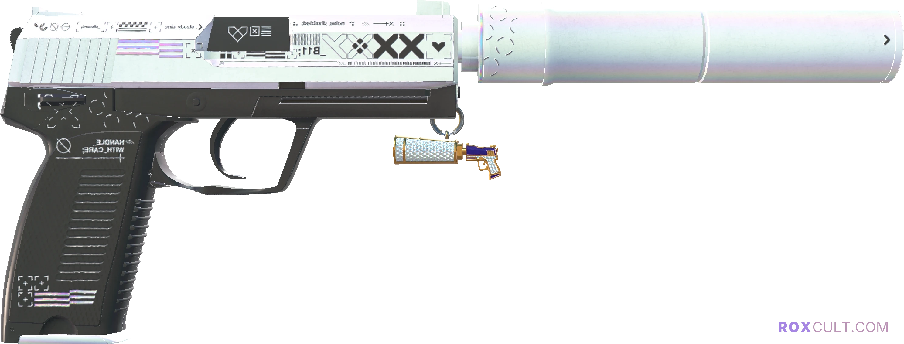 USP-S | Printstream (Minimal Wear) — rox (Holo) Antwerp 2022 craft, backside view