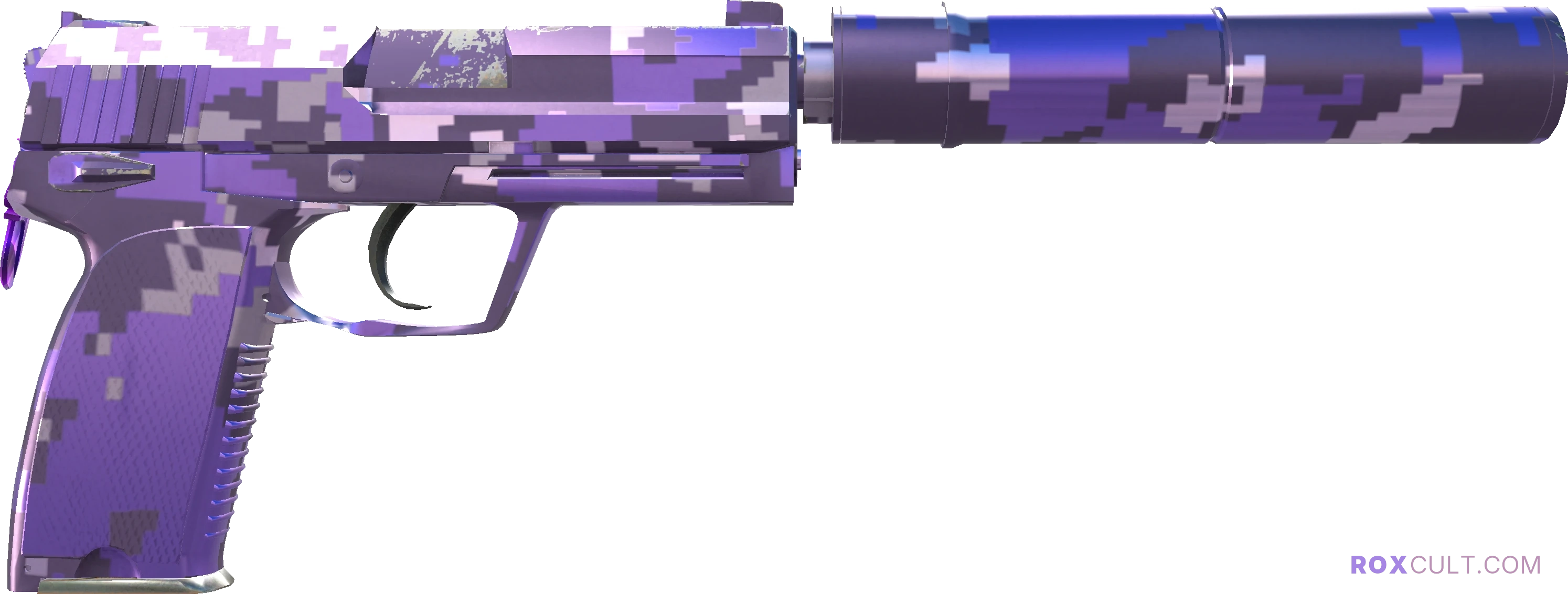 Souvenir USP-S | Purple DDPAT (Factory New) — rox (Holo) Antwerp 2022 craft, backside view