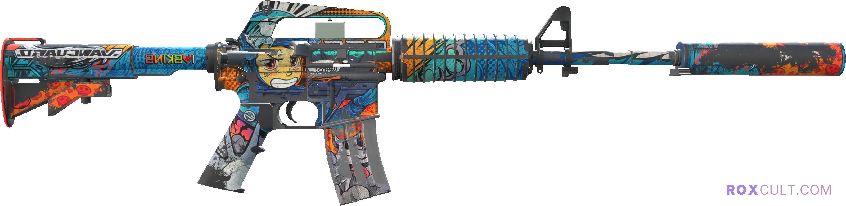 M4A1-S | Player Two (Battle-Scarred) — rox (Holo) Antwerp 2022 craft, backside view