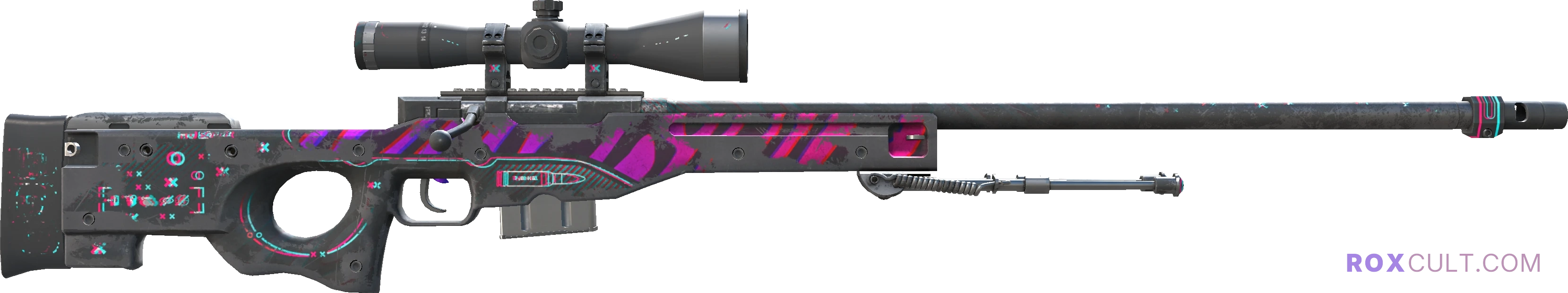 StatTrak™ AWP | Chromatic Aberration (Battle-Scarred) — rox (Holo) Antwerp 2022 craft, backside view