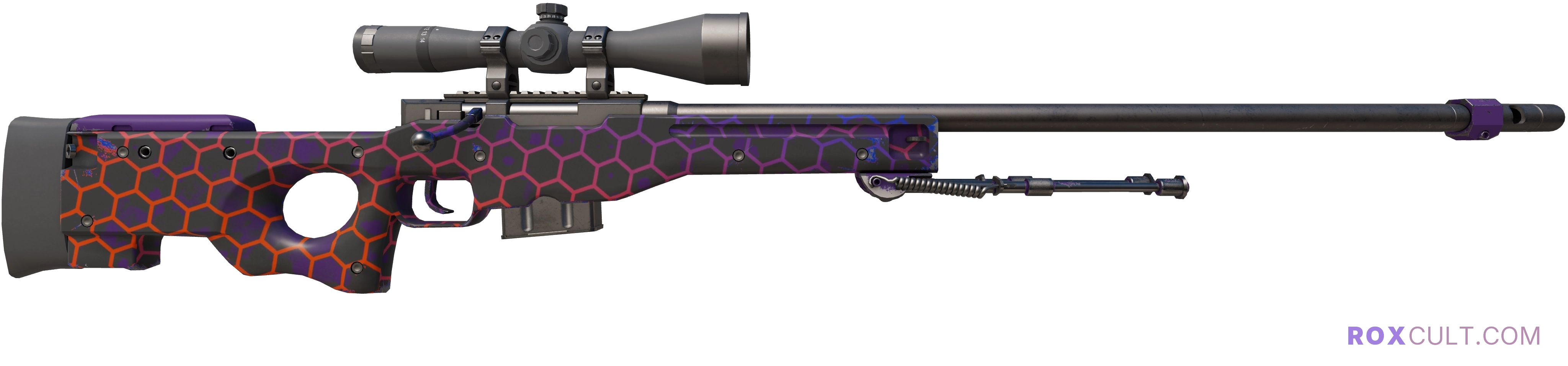 AWP | Electric Hive (Factory New) — rox (Holo) Antwerp 2022 craft, backside view