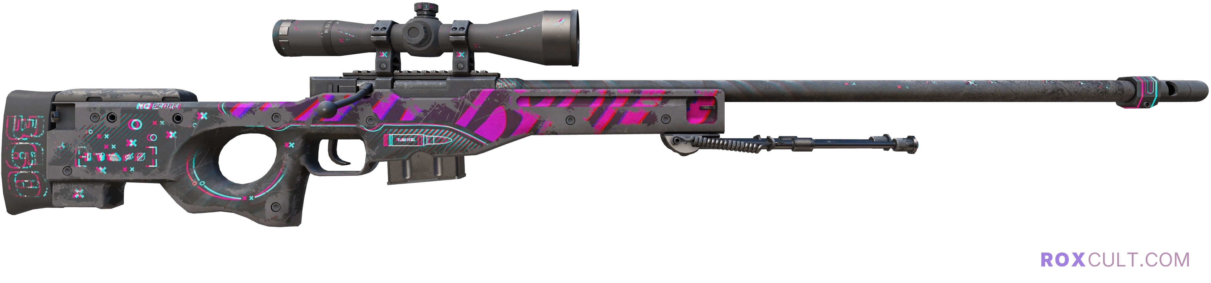 AWP | Chromatic Aberration (Battle-Scarred) — rox (Holo) Antwerp 2022 craft, backside view