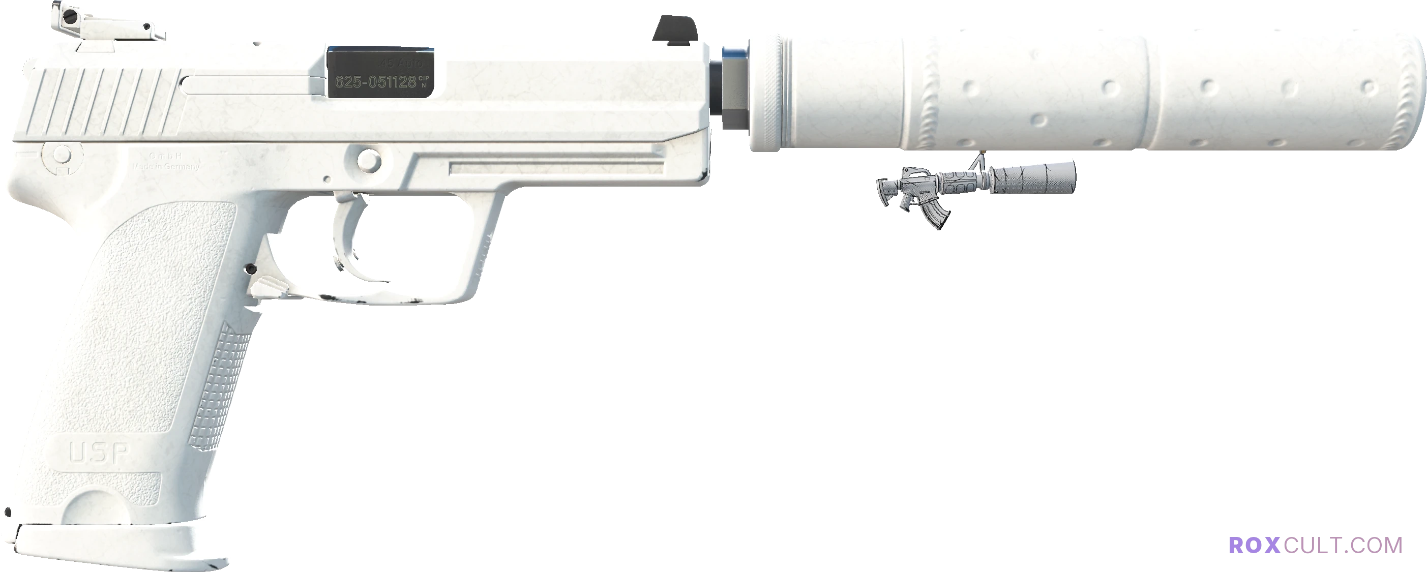 USP-S | Whiteout (Factory New) — rox (Holo) Antwerp 2022 craft, backside view