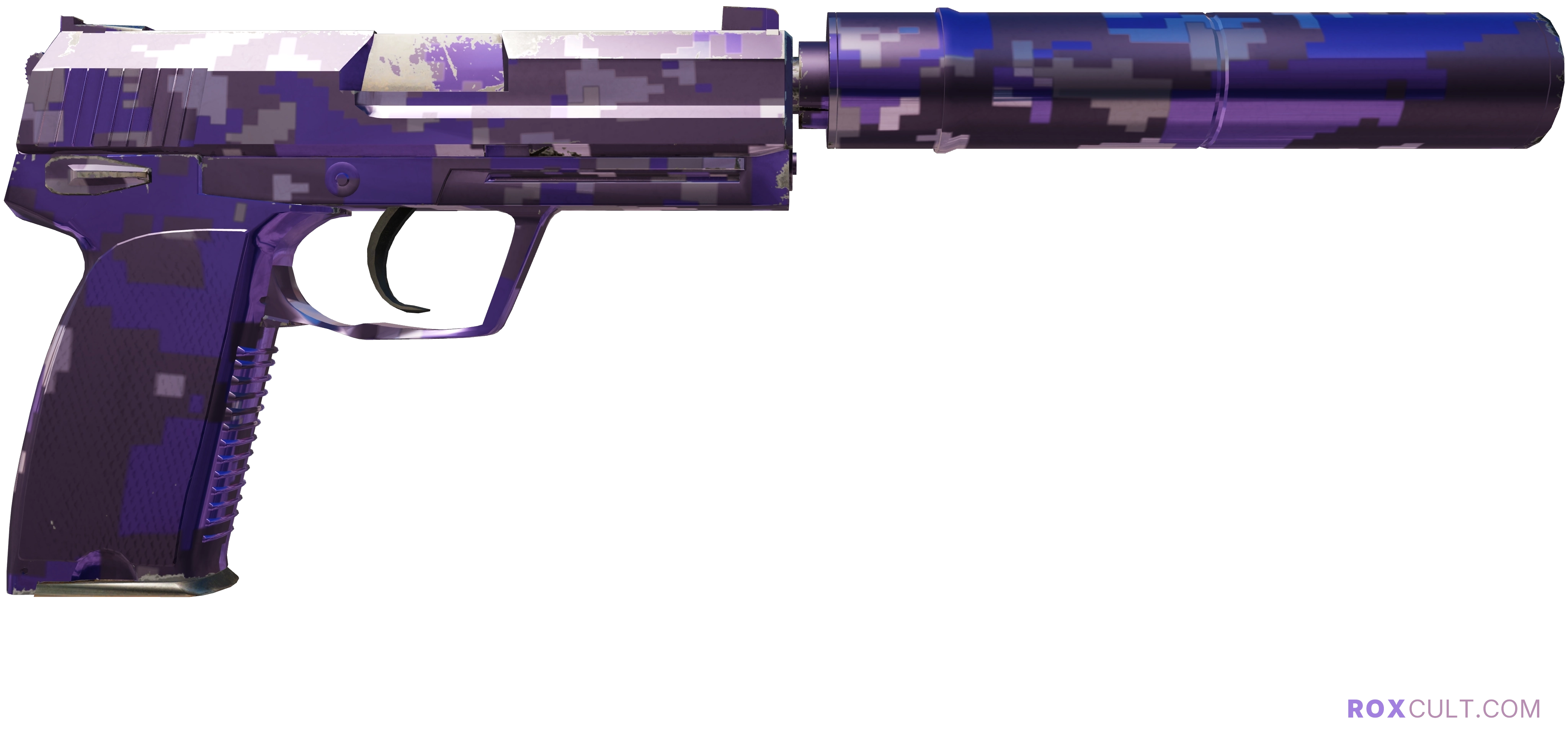 Souvenir USP-S | Purple DDPAT (Factory New) — rox (Holo) Antwerp 2022 craft, backside view