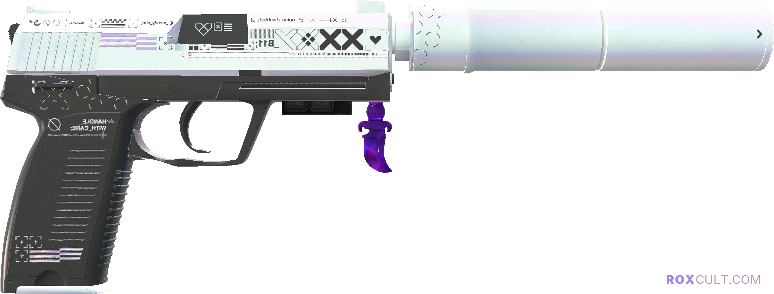 StatTrak™ USP-S | Printstream (Factory New) — rox (Holo) Antwerp 2022 craft, backside view