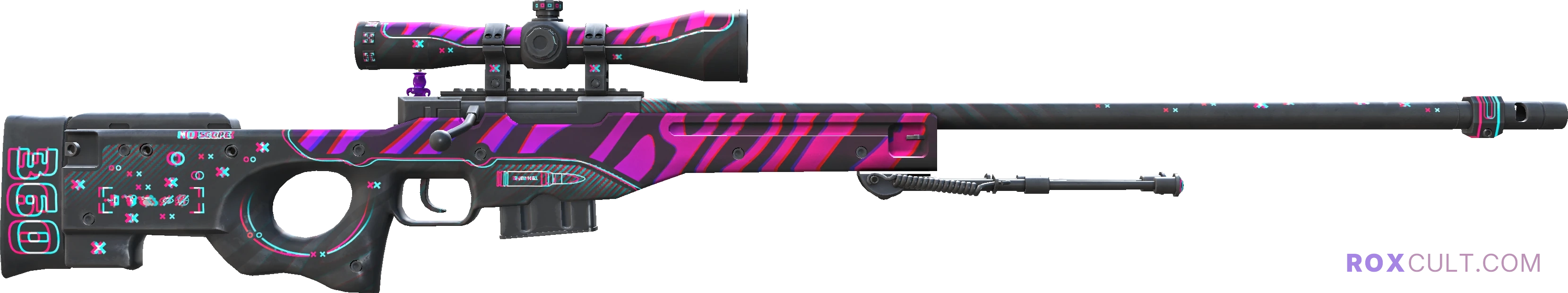 AWP | Chromatic Aberration (Factory New) — rox (Holo) Antwerp 2022 craft, backside view