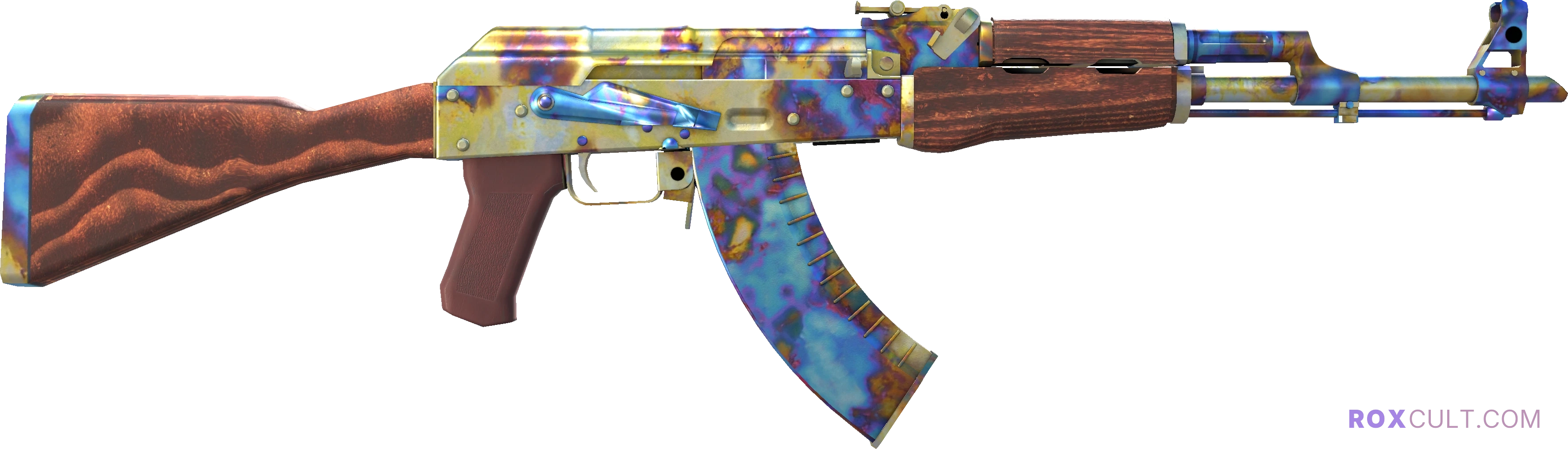 StatTrak™ AK-47 | Case Hardened (Factory New) — rox (Holo) Antwerp 2022 craft, backside view